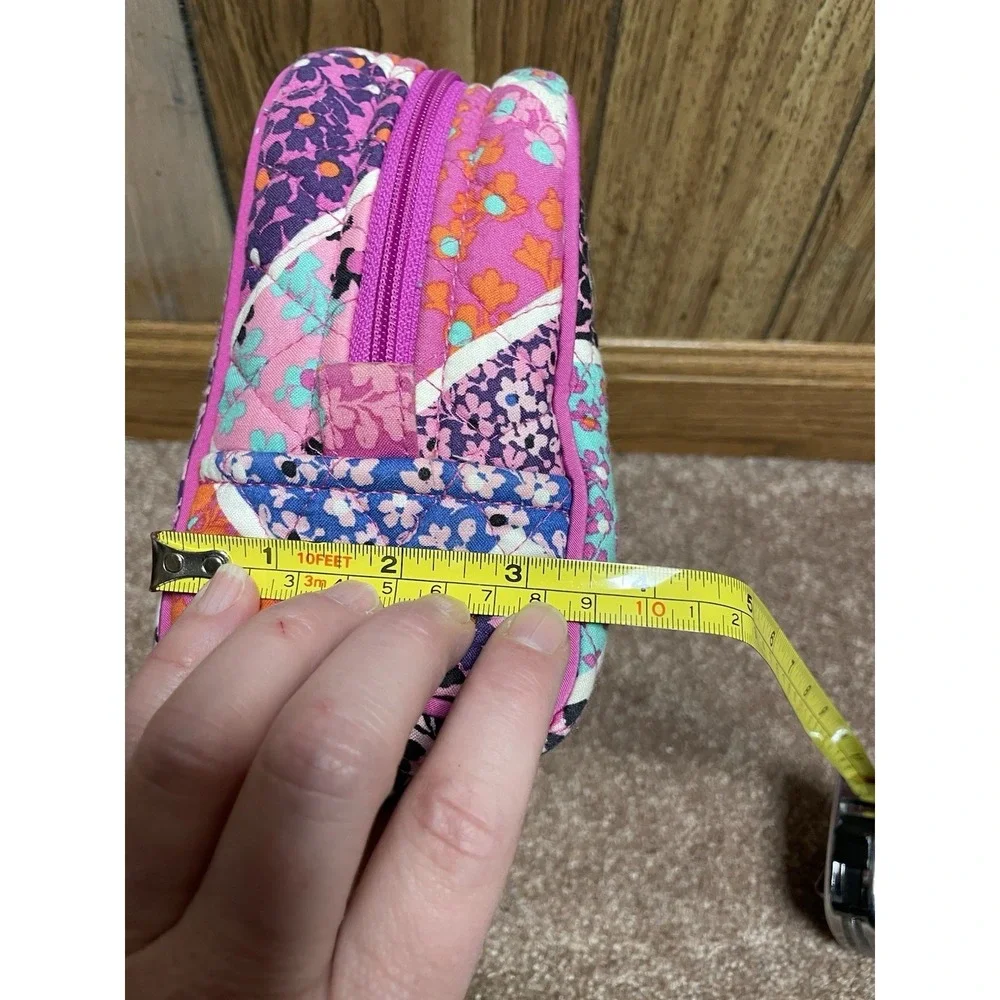 Vera‎ Bradley Large Zip Cosmetic Bag Plastic Lined Modern Medley